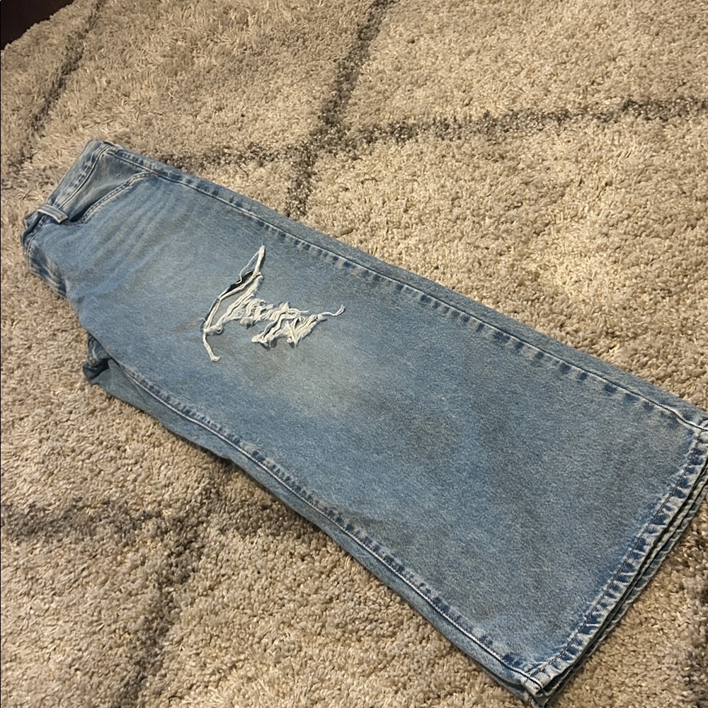 Levi's '94 Baggy Wide Leg light wash denim jeans size 30 - Picture 9 of 10